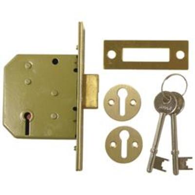Yale PM322 3 Lever Mortice Deadlock  - 67mm (2.5")