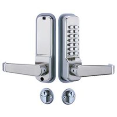 Codelocks CL425 Mortice Lock with Cylinder and Anti Panic safety Function and Code Free - Mortice lock, cylinder and digi lock kit with Code Free
