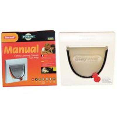 Staywell 4 Way Locking Catflap  - White
