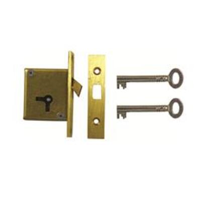 D16 4 LEVER MORTICE SLIDING CUPBOARD LOCK  - Left hand