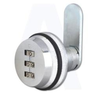 ASEC Combination cam lock CAM LOCK - KNURLED TURN - Asec 20mm barrel length black