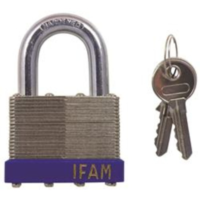 Ifam Laminated Standard Shackle Padlock  - Key to differ