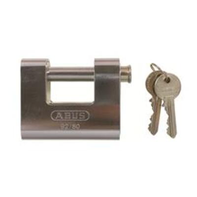 Abus 92 Series Armoured Shutter Padlocks  - Key to differ
