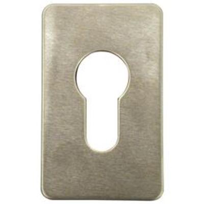 Souber EE3 Medium Stick On Euro Escutcheon  - Satin Stainless Steel (SSS)