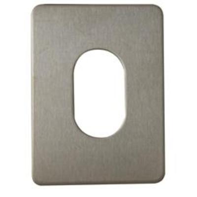 Souber UE1 Large Stick On Oval Escutcheon  - Satin Chrome (SC)
