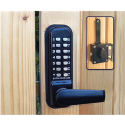BL4409 ECP MG, free turning lever keypad, inside rim fixed slam latch - Slam Latch - STOCK