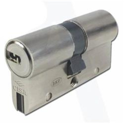CISA Astral S Anti Snap Euro Cylinder - 50/50 Nickel