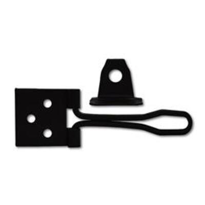 ASEC Wire Hasp & Staple - Black - 75mm