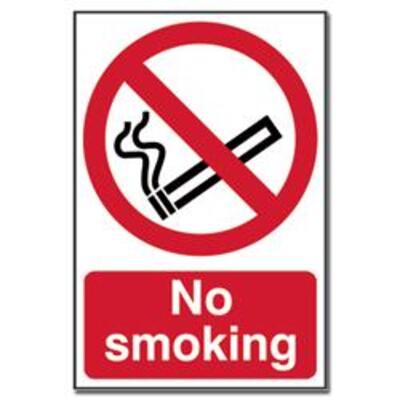 ASEC No Smoking Sign 200mm x 300mm - 200mm x 300mm