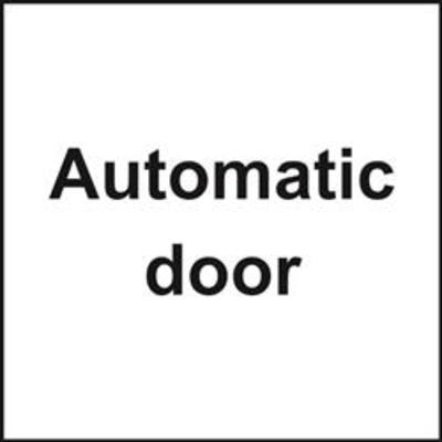 ASEC Automatic Door Sign 150mm x 150mm - 150mm x 150mm