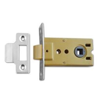 ASEC Flat Pattern Mortice Latch - 76mm PB Visi