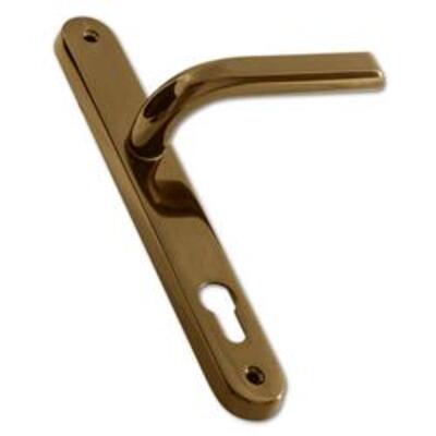 ASEC 85 Lever/Lever UPVC Furniture - 242mm Backplate - Silver