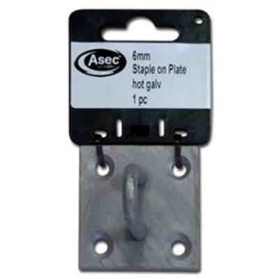 ASEC Steel Staple on Plate - Black 6mm