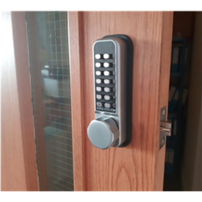 Borg Locks BL2501 ECP Tubular latch, knurled knob keypad with ECP coding chamber & inside paddle handle with holdback - 50mm Tubular Latch