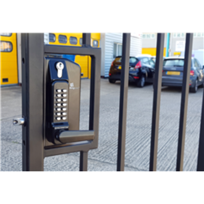 BL3430DKO Metal Gate Lock with Back to Back free turning lever keypads with key override