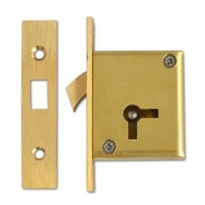 ASEC 85 4 Lever Mortice Cupboard Hooklock - 64mm SB KD RH Visi