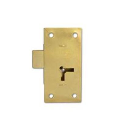 ASEC 100 1 Lever Straight Cupboard Lock - 50mm SB KA Visi