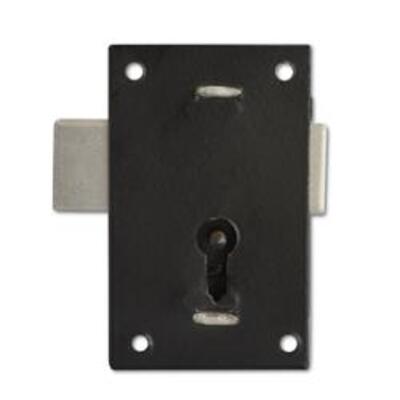 ASEC 150 1 Lever Straight Cupboard Lock - 67mm BLK KA Visi
