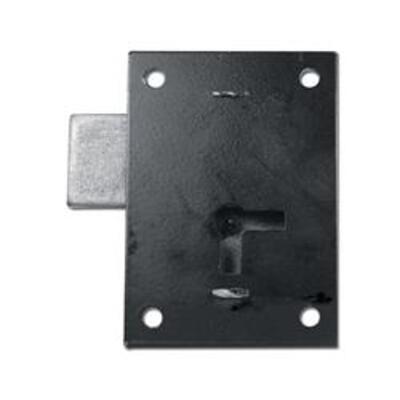 ASEC 155 1 Lever Straight Cupboard Lock - 75mm BLK KA Visi
