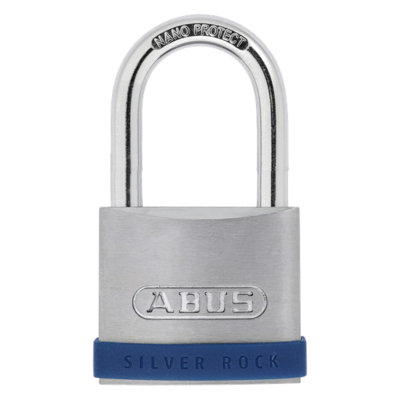 ABUS Silver Rock 5 Long Shackle Padlock - 50mm KD Visi - 80mm Shackle