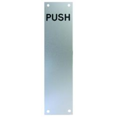 ASEC 75mm Wide Aluminium Push Finger Plate - AS1606
