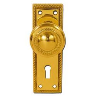 ASEC Georgian UK Plate Mounted Knob - AS3798