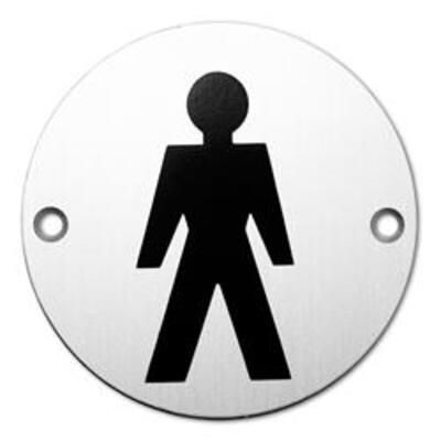 ASEC Aluminium Metal Toilet Door Sign - AS4035