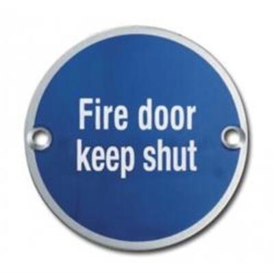 ASEC Metal Fire Door Keep Shut Sign - AS4036