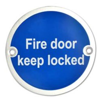 ASEC Metal Fire Door Keep Locked Sign - AS4534