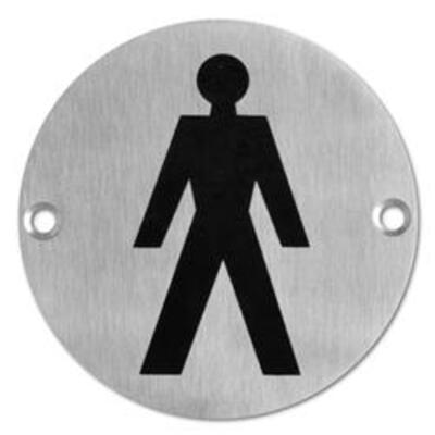 ASEC Stainless Steel Metal Toilet Door Sign - AS4530