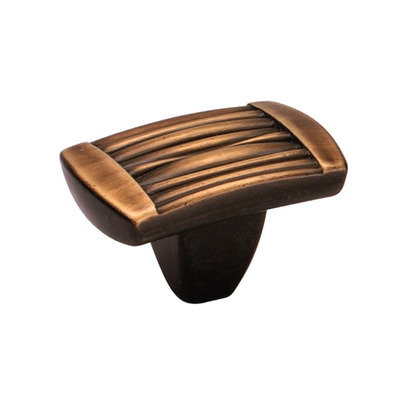 Urfic Siro Die Cast Textured Cabinet Knob, Antique Brass - 2163-37ZN58 ANTIQUE BRASS
