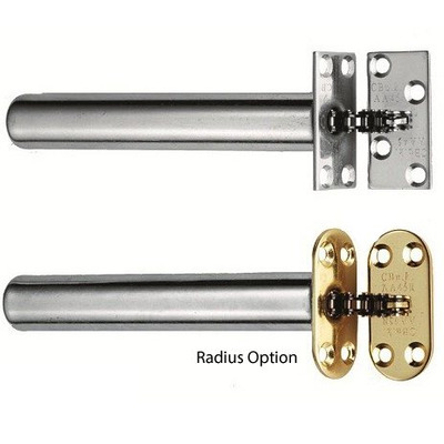 Eurospec Enduro Concealed Chain Spring Door Closers, (Square/Radius) Polished Chrome, Satin Chrome OR Polished Brass - AA45 RADIUS - POLISHED BRASS