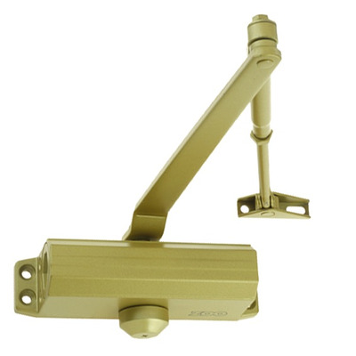 Zoo Hardware, Fixed Power Size 3 Overhead Door Closer, Gold - VDC003G GOLD