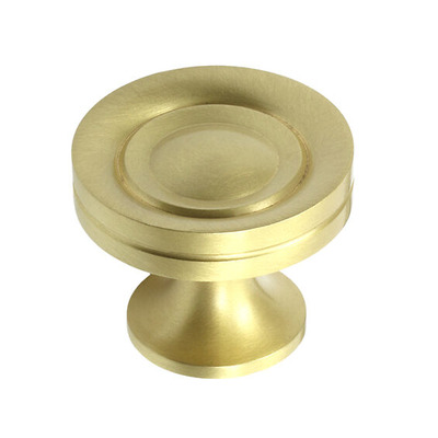 Prima Stepped Cupboard Knobs (25mm, 32mm Or 38mm), Satin Brass - SB1301 A) SATIN BRASS - 25mm