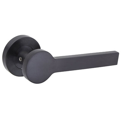Access Hardware Novas Collection Door Handles On Round Rose, Satin Black - B0110SMB (sold in pairs) SATIN BLACK