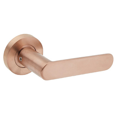 Access Hardware Novas Collection Door Handles On Round Rose, Satin Copper - B0210SCU (sold in pairs) SATIN COPPER