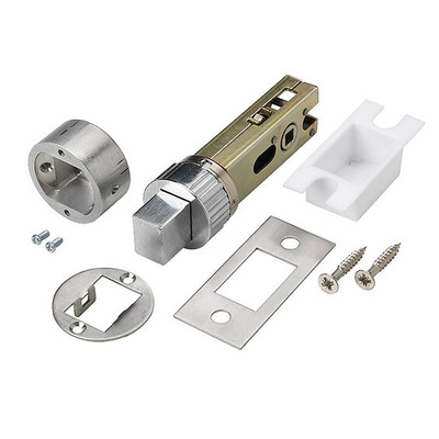 Urfic Easy Dead Bolt 2.5 Inch OR 3 Inch Passage Tubular Latches (Bolt Through), Polished OR Satin Nickel - EDB45PN 63mm (2.5 INCH) - SATIN NICKEL