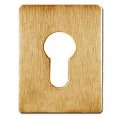 SOUBER TOOLS EE1 Self Adhesive Euro Escutcheon - Satin Steel