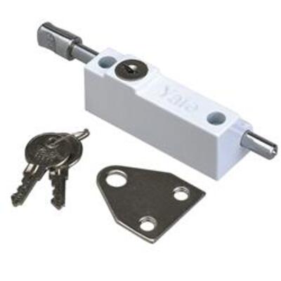 Yale P124 Patio Door Lock  - P-124-PB 1 lock & 2 keys