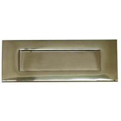 Victorian Sprung Letter Plate  - Brass (PB)