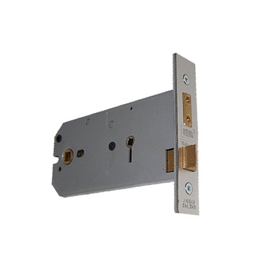 Union Horizontal Bathroom Locks - Silver Or Brass Finish - 2026 BRASS FINISH - 124mm