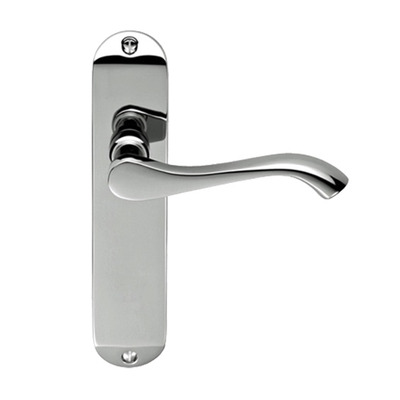 Excel Stretton Polished Or Satin Chrome Door Handles - 394 (sold in pairs) POLISHED CHROME - LATCH