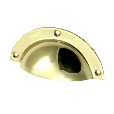 Prima Traditional Cup Handles (90mm x 43mm), Polished Brass - PB159 POLISHED BRASS - 90mm x 43mm
