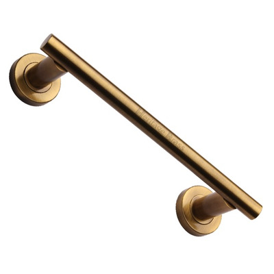 Heritage Brass Pull Handle On Rose (223mm, 280mm OR 432mm c/c), Antique Brass - V2057-AT ANTIQUE BRASS - 432mm c/c