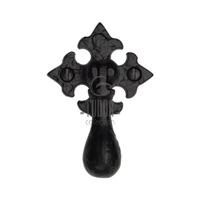 M Marcus Tudor Collection Cabinet Drop Pull Handle (85mm x 56mm), Rustic Black Iron - TC625 RUSTIC BLACK IRON
