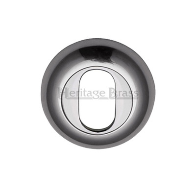 Heritage Brass Oval Key Escutcheon, Polished Chrome - V4003-PC POLISHED CHROME
