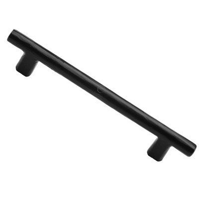 M Marcus Round Bar Cabinet Pull Handle (96mm, 128mm, 160mm OR 192mm C/C), Matt Black Rustic Iron - FB361 MATT BLACK RUSTIC IRON - 96mm C/C