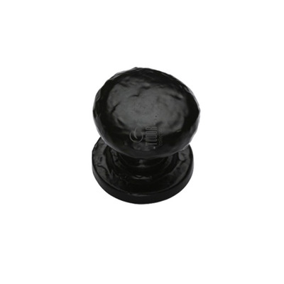 M Marcus Tudor Collection Mushroom Cabinet Knob (25mm, 32mm OR 38mm), Rustic Black Iron - TC532 BLACK IRON - 25mm