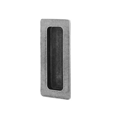 Finesse Glue Fix Pocket Door Flush Pull (102mm x 45mm), Solid Pewter - PDFP002 PEWTER - 102mm x 45mm (Please allow 1-3 weeks for delivery)