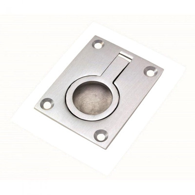 Carlisle Brass Flush Ring Pull (38mm x 50mm OR 49mm x 63mm), Satin Chrome - FRP50SC SATIN CHROME - 38mm x 50mm